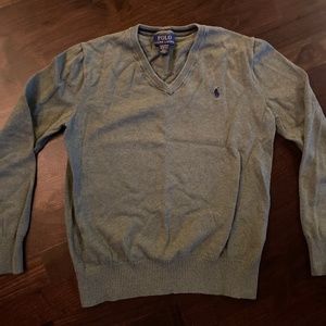Polo v-neck sweater